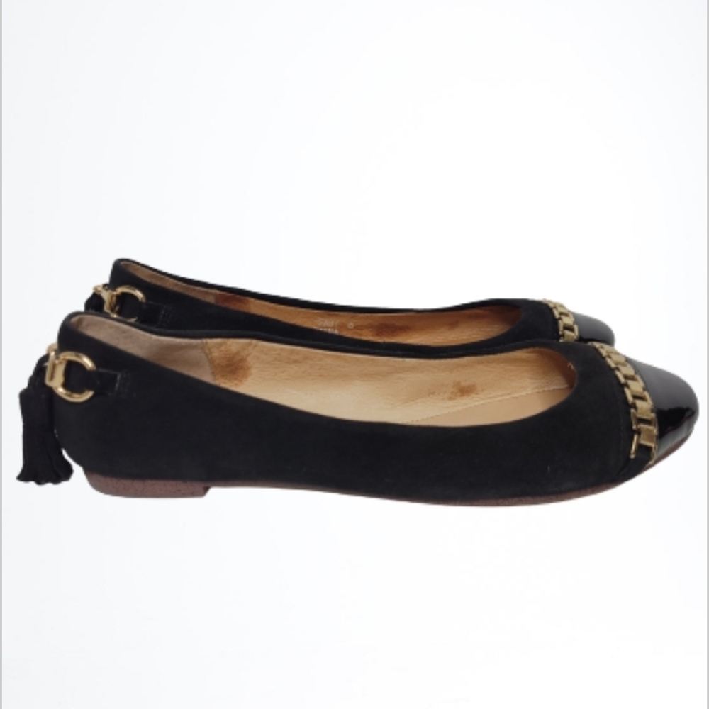 Jeffrey Campbell Ibiza Black Suede Leather Ballet Flat Size 6